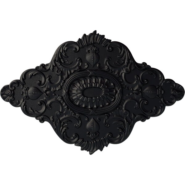 Ekena Millwork Ashford Ceiling Medallion, Hand-Painted Steel Gray, 42 3/4"W x 28 7/8"H x 1"P CM42X28ASSGS - main